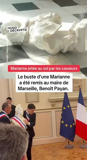 Une cérémonie s’est tenue ce lundi à la mairie de Marseille pour remettre le buste de la Marianne à Benoît Payan. Plusieurs personnes se sont brièvement infiltrées dans la mairie de Marseille ce samedi et ont jeté au sol le buste de la Marianne. 🔔 Abonne-toi pour plus d’infos sur Marseille et ses alentours