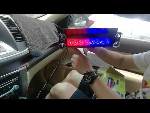 8 LED Car Dash Strobe Lights Flash Emergency Police Warning Lamp