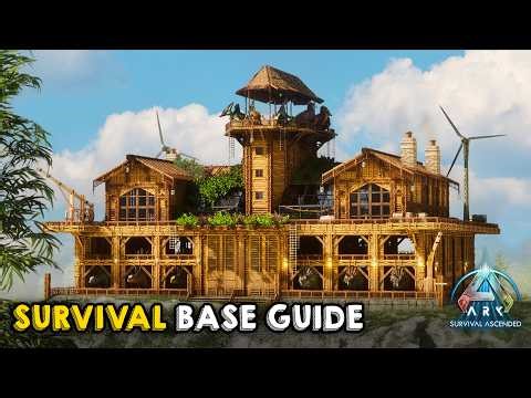 All-in-One Survival Base with HUGE Dino Pen | ARK: Survival Ascended