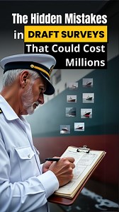 🚢What’s the most common mistake in draft surveys? 🧭Even small errors in draft surveys can lead to huge financial losses for #shipping companies. From miscalculations to overlooked factors, accuracy is everything 👉Take our Advanced Draft Survey Course https://bit.ly/4hjTYFF #MaritimeTraining #ShipCargo #MarineSurveying #Seafarers #MaritimeIndustry #DraftSurvey | Marine Insight