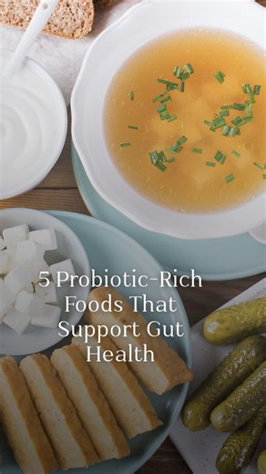 5 Probiotic-Rich Foods That Support Gut Health. A healthy gut is key...