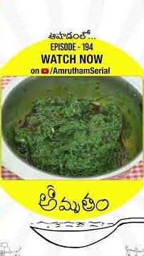 గోరింటాకుతో పప్పు చేసి అప్పాజీకి తినిపించిన సర్వం 🤣 | Amrutham Serial | Amrutham EP 194 - Aashadamlo