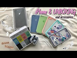 iPhone 8 Unboxing in 2021 and Accessories | Shopee Haul Case iPhone + Inpods 12 | Aesthetic Unboxing
