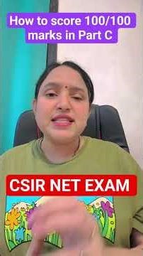 CSIR NET June 2026 | How to Score 100/100 Marks in Part C #csirnet #cheatcodes #deepshikhagoswami