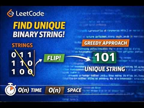 Leetcode 1980 - Unique Binary String in O(n) Time | Greedy