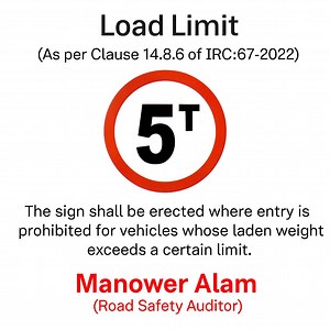 Load limit sign boards indicate the maximum weight a vehicle can...