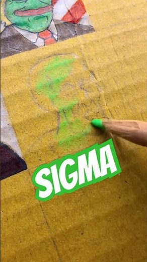 Sigma Squidward Drawing | Cardboard Art #sigma #squidward #ata