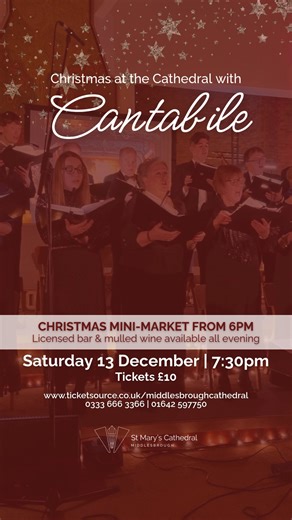 One of the standout moments of Christmas at the Cathedral is almost here. To give you a taste, here’s a clip of Cantabile in action... And this weekend only, get 20% off tickets with code BFCM20 🎟️ https://www.ticketsource.co.uk/middlesbroughcathedral/christmas-at-the-cathedral-with-cantabile/e-zvdqva | St Mary's RC Cathedral, Middlesbrough