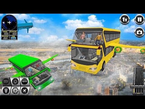 Flying bus simulator games 💪