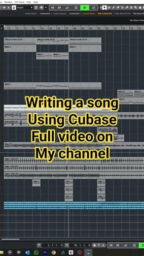 How I write a song using cubase, full video on my channel #mixingtips #cubase #musicmixing