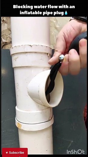 😱Blocking Water Flow Using an Inflatable Pipe Plug!😱#science#technology #viral#trending#engineering