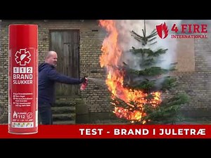 Brand i juletræet - TEST af 112 BRANDSLUKKER fra 4FIRE INTERNATIONAL