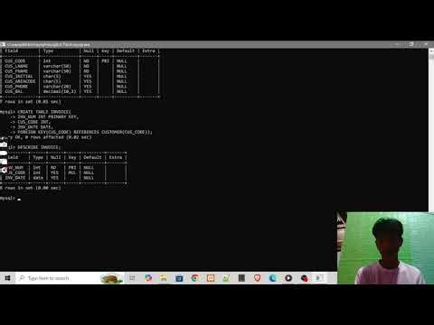 Creating a Database PK and Fk using Wamp/MySql Console for educational purposes only