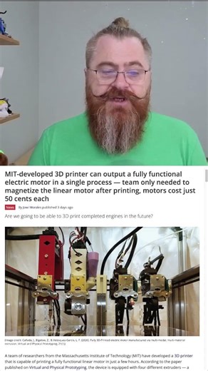 MIT 3D Prints Electric Motors