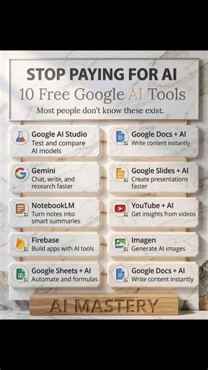 Stop Paying for AI 🤯 10 FREE Google AI Tools You Must Use (2026)