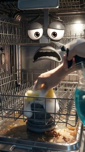 Plot twist: Your dishwasher might be dirtier than your dishes. 👀🍽️ #aigenerated #dishwashercleaning