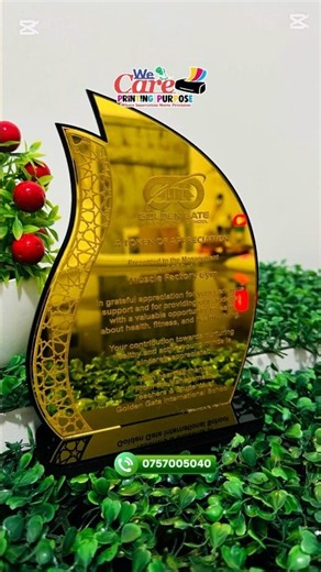 Golden Gate Appreciation Trophy 🏆 | Custom Trophy & Award Printing | We Care Printing