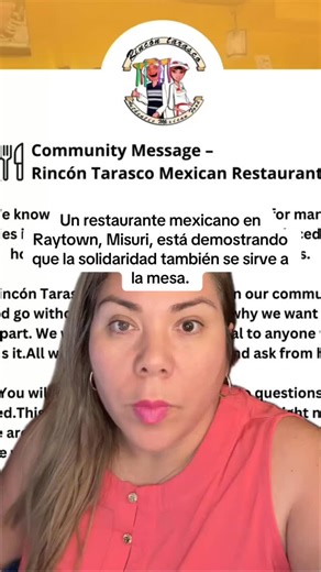 Un restaurante mexicano en Raytown, Misuri, está demostrando que la solidaridad también se sirve a la mesa. Rincón Tarasco ofrece comidas gratis a quien las necesite, sin preguntas, solo con el corazón. ¿Deberían más negocios hacer lo mismo? Déjanos tu opinión en los comentarios. 10/30/25 #ApoyoComunitario #SolidaridadLatina #RaytownMO #RinconTarasco #NoticiasPositivas | Te Lo Cuento News Kansas City - St Joseph