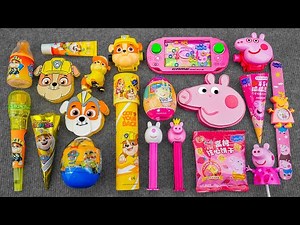 Paw Patrol Candy & Peppa Pig Candy Unboxing Review | Colorful Unwrapping & Lollipop Tapping Sounds