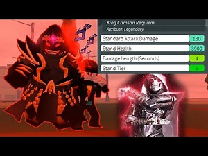 Showcase King Crimson Requiem (Rework) Legendary at level 1000 | Roblox Stand Upright : Rebooted