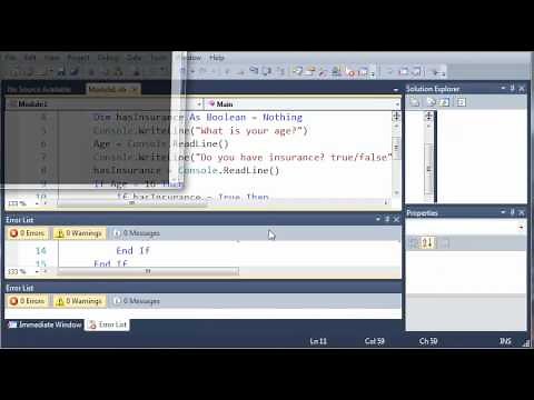 Visual Basic Tutorial - 15 - Nested If Statements