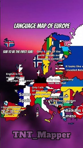 Language map of europe #fypシ゚viral #mapping #map #shorts