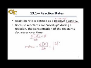 13.1 Definition of Reaction Rate