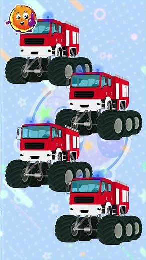 Learning to count Monster trucks for kids #shorts