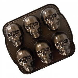 Haunted Skull Cakelet Pan | Halloween Baking Pans | Mini Cake Pans | Nordic Ware