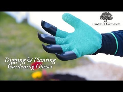 Garden & Greenhouse Gardening Gloves with 4 Digging Claws