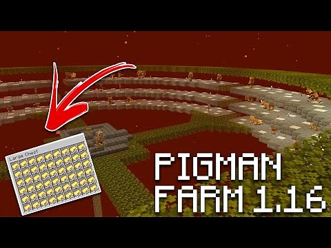 *NEW* PIGMAN FARM in Minecraft 1.16! INSTANT Experience AND Gold!