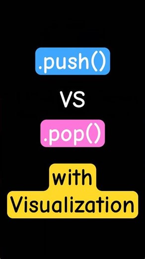 JavaScript Arrays Visualized: push VS pop | VMGR Academy கல்வியால் உயர்வோம்