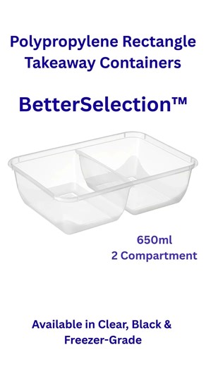 BetterSelection™ Rectangular Takeaway Containers | Reliable, Versatile Food Packaging