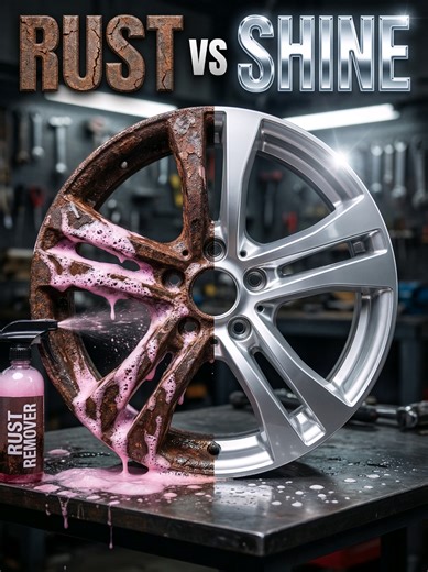 Satisfying Rust Removal on a Car Rim | Alloy Wheel RestorationWatch this satisfying rust removal process on a rusty car rim. A powerful rust remover spray creates thick foam that slowly dissolves rust and reveals shiny polished metal underneath. Perfect restoration and oddly satisfying cleaning video.#carrim #alloywheel #rustremoval #satisfying #oddlysatisfying #wheelrestoration #asmrcleaning #carcleaning #viralvideo #fyp