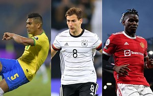 5 central midfielders (CM, CDM, CAM) with the highest strength stats in FIFA 22