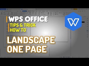 WPS Office Word How To Landscape One Page