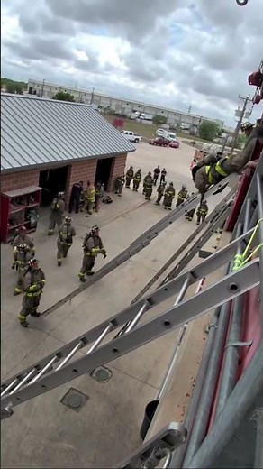 Firefighter Window Bailout Drill: Emergency Ladder Escape Training
