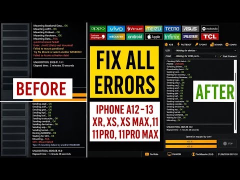 IPhone XR, XS, XS MAX 11, 11 Pro Passcode Bypass Mounting Failed Unlock Tool/Fix Any Errors Method 2