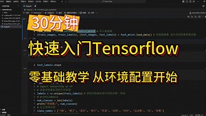 Tensorflow快速入门！结合实操讲解，特别特别适合新手小白！ -人工智能/机器学习/深度学习