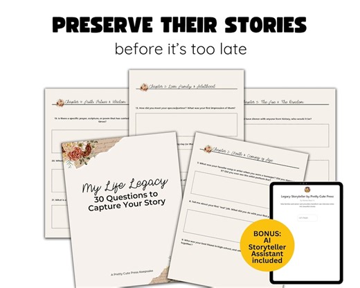 Life Story Interview Question Kit for Seniors | Questions to Ask Parents & Grandparents | Elders Memory Journal | Storyteller AI Assistant - Etsy Canada