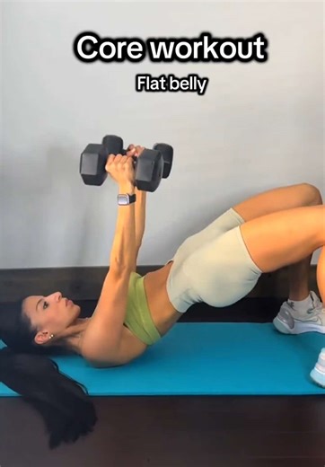 If you want a flat belly, stop doing random ab exercises and start training your core the RIGHT way. 20 reps each x4 #corecore #coreworkout #flatbelly