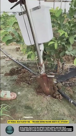 DIY Manual Seed Planter Tool – Precision Sowing Machine boosts 55% efficiency