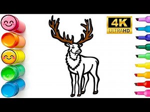Drawing and Coloring an Adorable Moose | Easy Step by Step Drawing Tutorial for Beginners