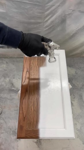 1st coat of High build primer to start filling in the grain🎨 | Olympian Painting LLC