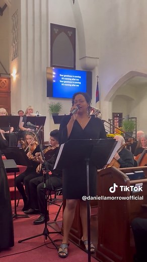 Singing goodness of God with a full orchestra is one of those moments that reminds me why I do this. Every note felt bigger bigger than me, Pure gratitude, worship and awe 🤍 🎶 #GoodnessOfGod #OrchestraWorship #LivePerformance #Vocalist #FaithMusic