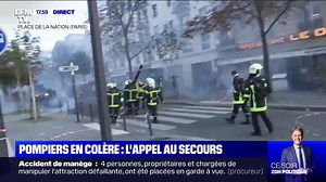 🔴 Manifestation à Paris: affrontements en cours entre la police et des pompiers | BFMTV