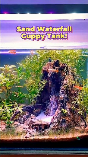 DIY Sand Waterfall Guppy Aquarium 🐟