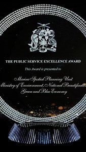 Congratulations to the Marine Spatial Planning Unit on receiving the Public Service Excellence Award! | CBC Barbados