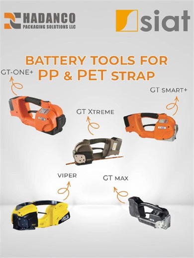 🔋 Battery-Powered Strapping Tools! Speed, safety, and freedom of movement 🚀 ✅ Strong and secure load fastening ✅ Fast and easy operation ✅ Ergonomic and flexible design for long shifts 💪 With exclusive SIAT technology, every packaging operation becomes a competitive advantage! Get yours now from HADANCO 📍 Location: Dubai – UAE - 971 55 169 7404 : Riyadh - KSA - 966 50 054 2812 🌐 Explore More : https://is.gd/Vl3vpT #HADANCO #BatteryTools #SteelStrapping #IndustrialPackaging #SafePackaging #u