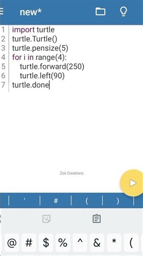 How to make square by using python #pythonprogramming #pythonforbeginners #cod